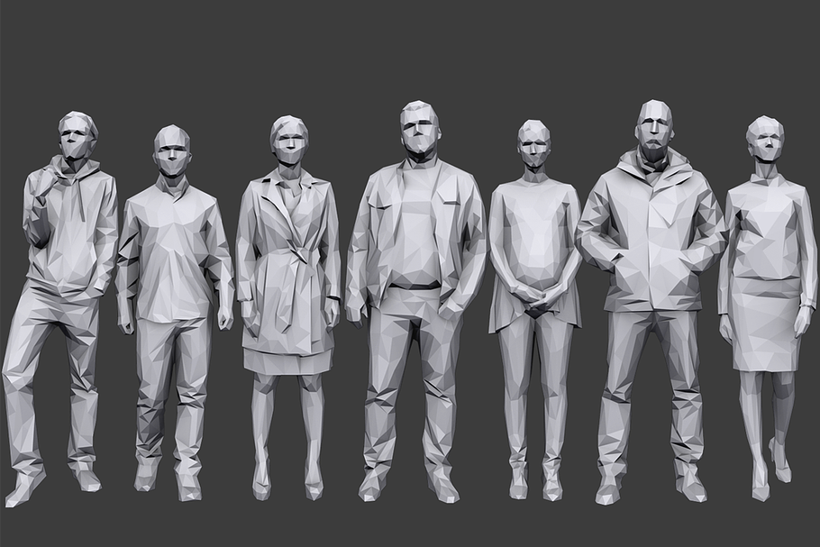 Lowpoly People Casual Pack Vol.7 in People - product preview 8