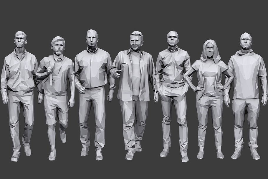 Lowpoly People Casual Pack Vol.8 in Characters - product preview 8
