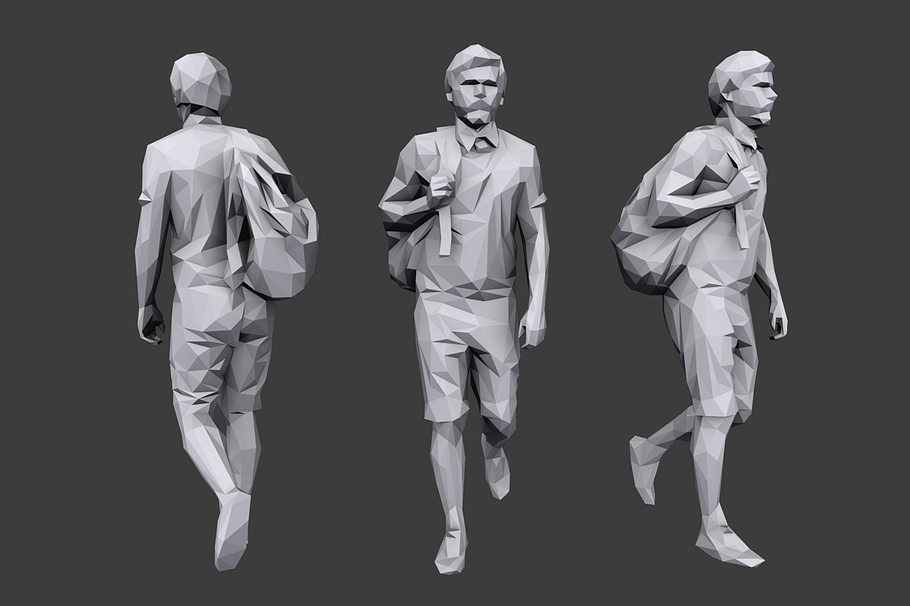 Lowpoly People Casual Pack Vol.8 in Characters - product preview 1