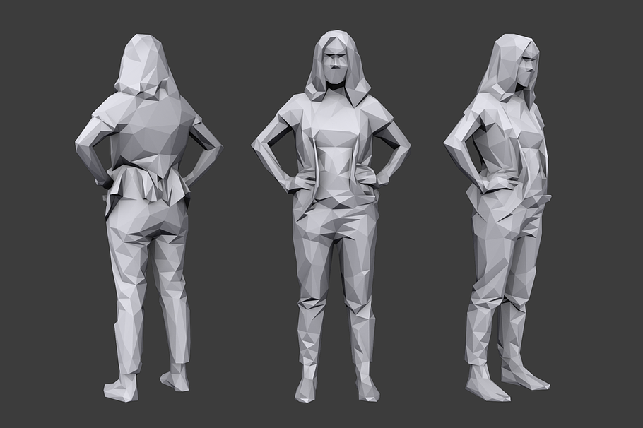 Lowpoly People Casual Pack Vol.8 in Characters - product preview 3