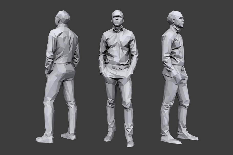Lowpoly People Casual Pack Vol.8 in Characters - product preview 4