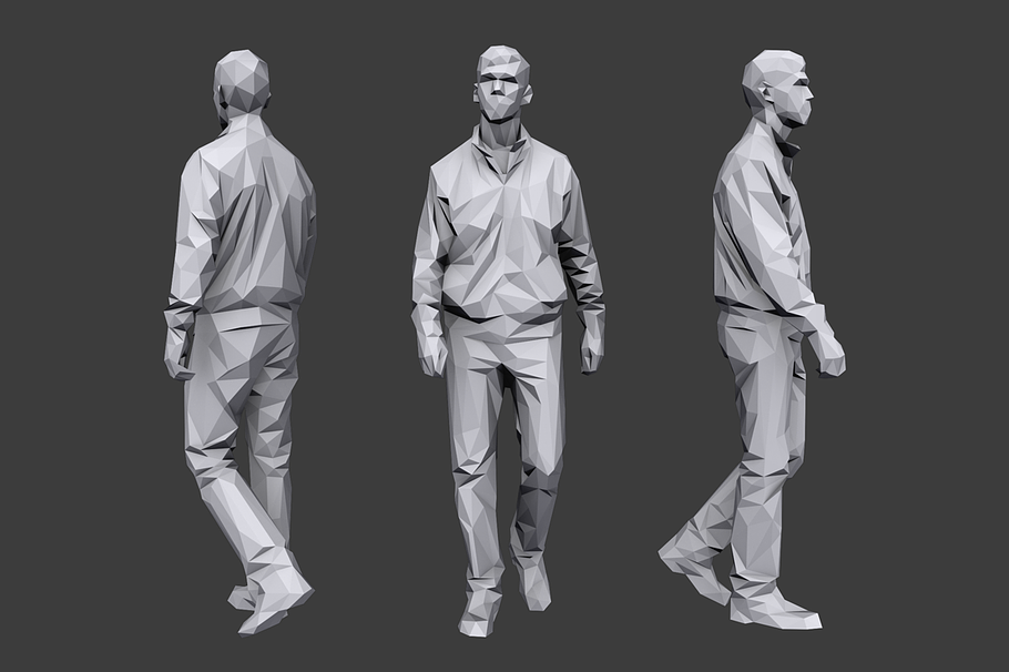 Lowpoly People Casual Pack Vol.8 in Characters - product preview 7