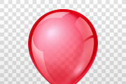 Realistic red balloon