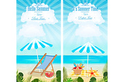 Set of vacation vertical banners