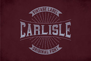 Carlisle Label Typeface 