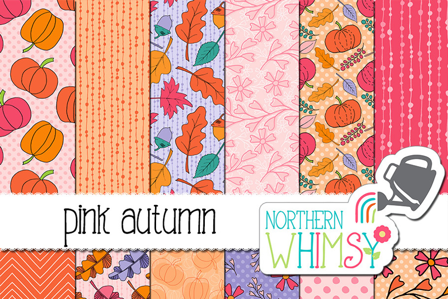 Fall Patterns - Pink Autumn