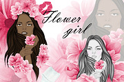 Flower girl clipart