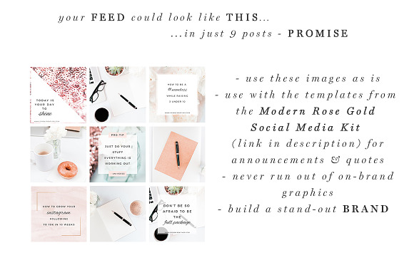 Neutral Rose Gold Stock Photo Bundle in Mockup Templates - product preview 1
