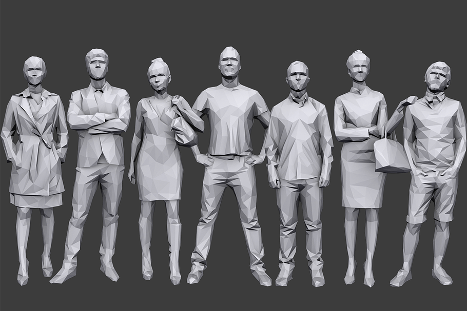 Lowpoly People Casual Pack Vol.9 in People - product preview 8