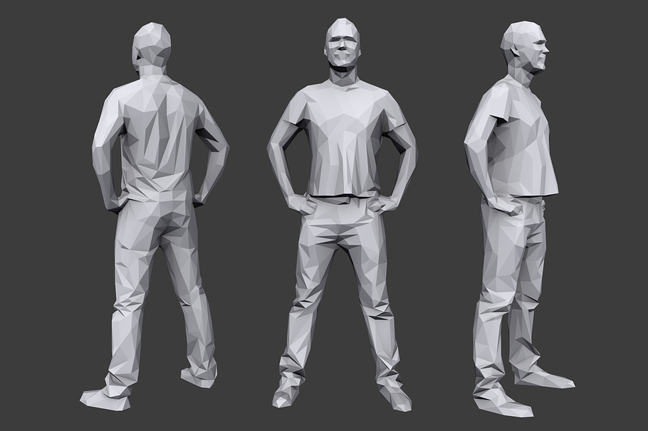 Lowpoly People Casual Pack Vol.9 in People - product preview 2