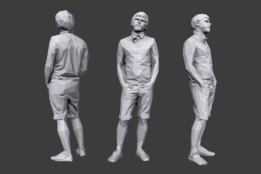 Lowpoly People Casual Pack Vol.9 in People - product preview 7