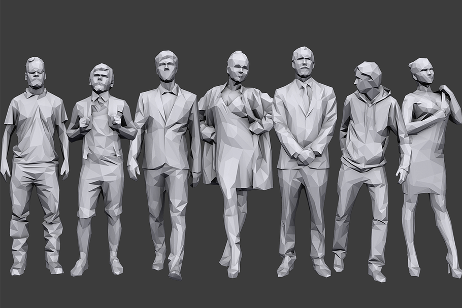 Lowpoly People Casual Pack Vol.10 in People - product preview 8
