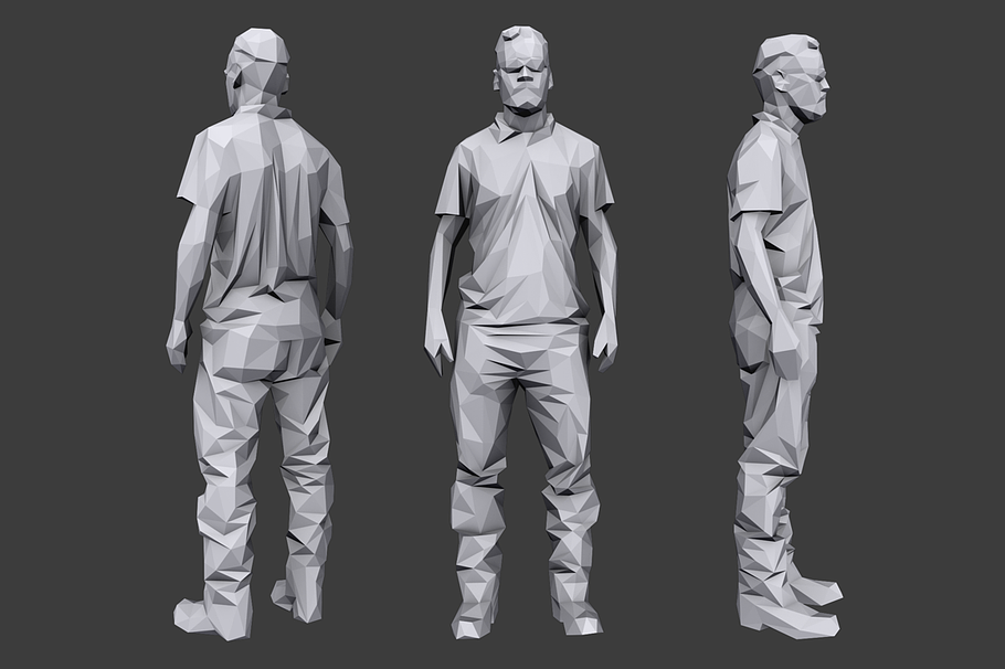 Lowpoly People Casual Pack Vol.10 in People - product preview 1