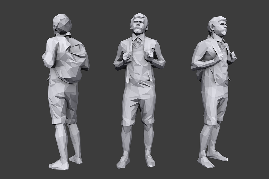 Lowpoly People Casual Pack Vol.10 in People - product preview 2
