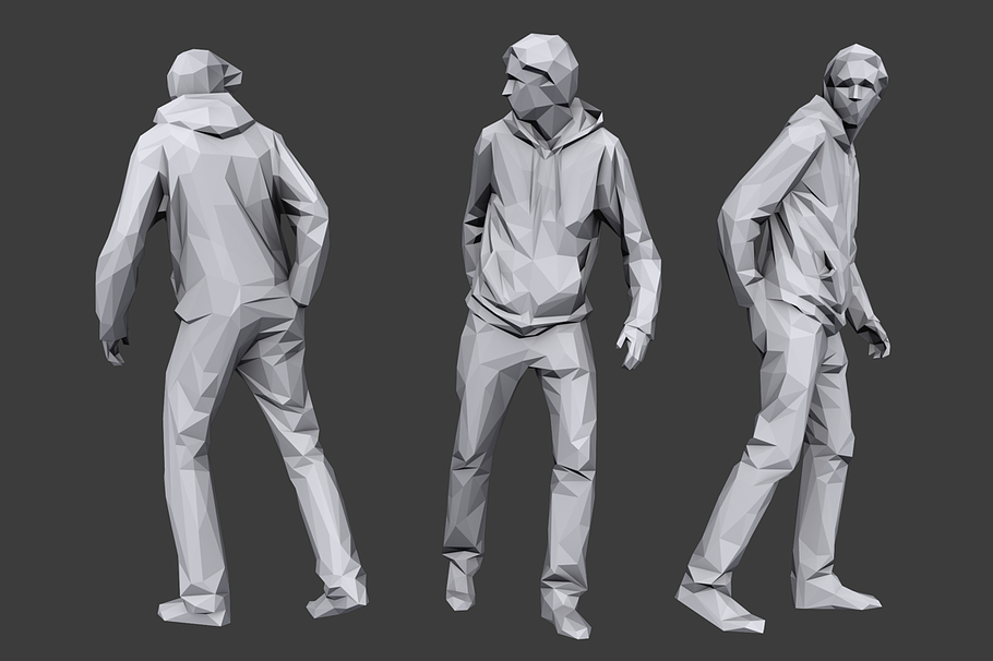 Lowpoly People Casual Pack Vol.10 in People - product preview 7