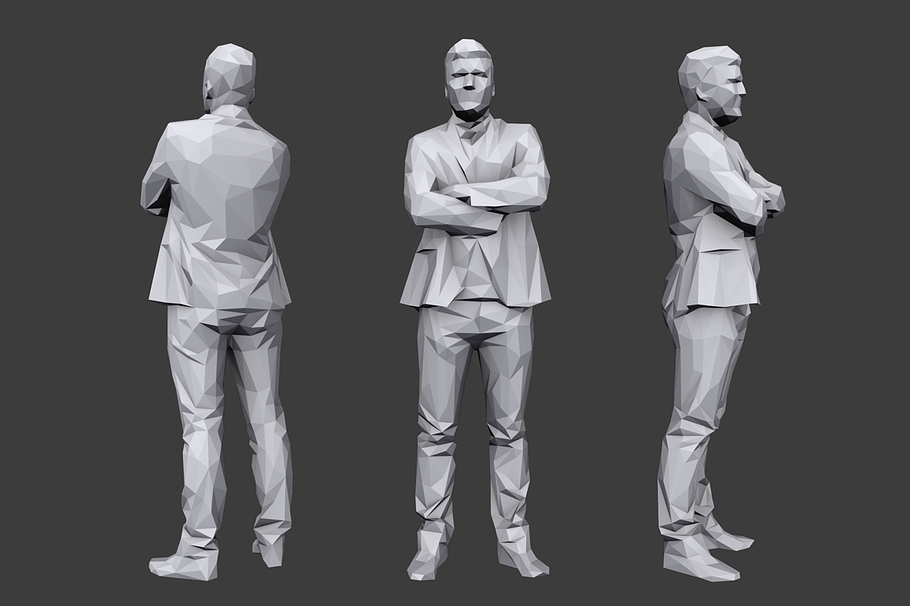Lowpoly People Business Pack in People - product preview 1