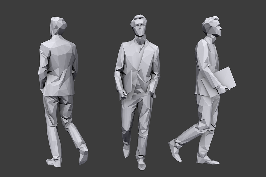 Lowpoly People Business Pack in People - product preview 3