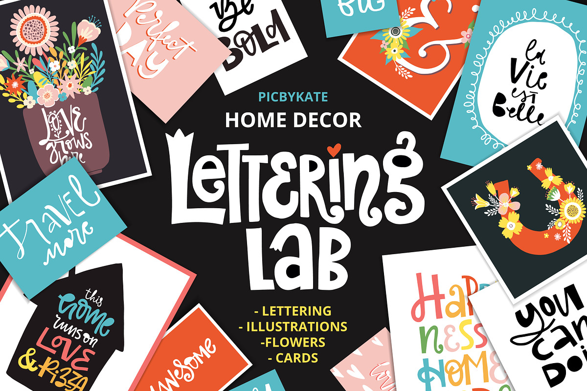 Home Decor Lettering Lab in Illustrations - product preview 8
