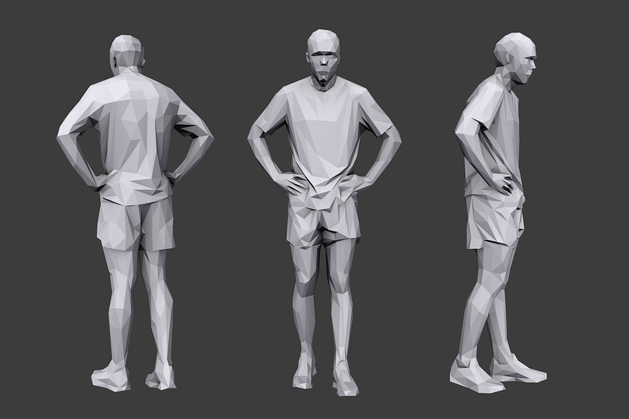 Lowpoly People Sports Pack in People - product preview 2