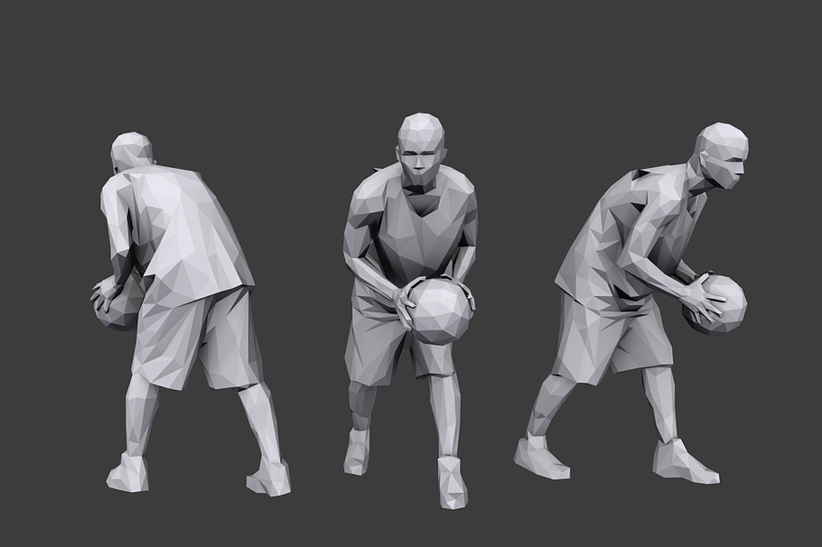 Lowpoly People Sports Pack in People - product preview 5