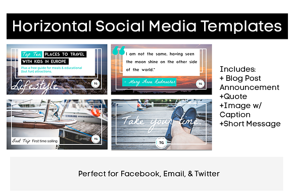 The Mod Blog + Social Media Bundle in Social Media Templates - product preview 2