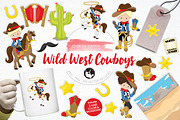 Wild West Cowboys illustration pack