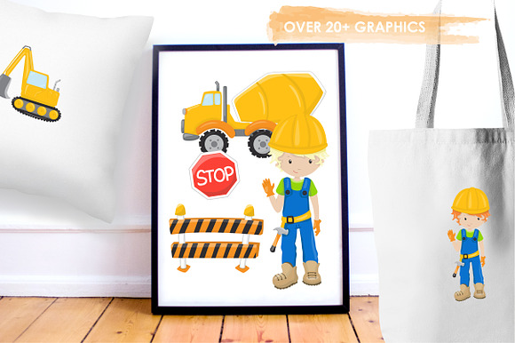 Construction Kids illustration pack in Illustrations - product preview 4