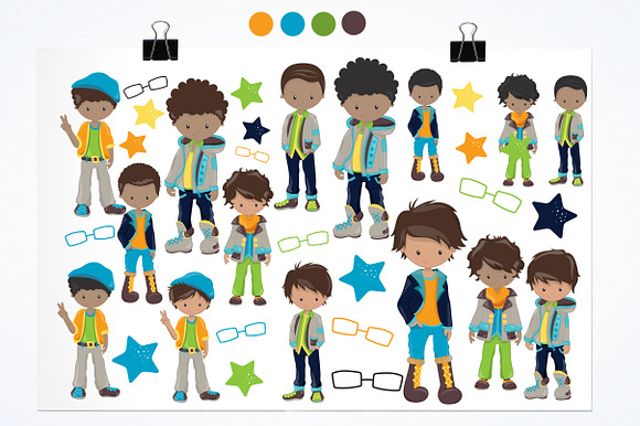 Fashion Boys  illustration pack in Illustrations - product preview 1
