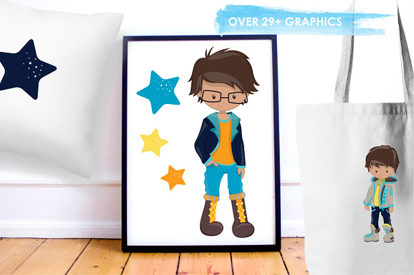 Fashion Boys  illustration pack in Illustrations - product preview 4