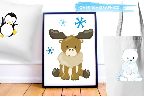 Artic Friends illustration pack in Illustrations - product preview 4