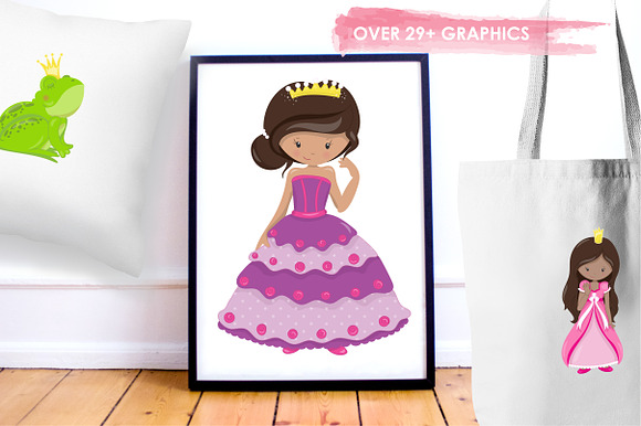 Fairytale Princess illustration pack in Illustrations - product preview 1