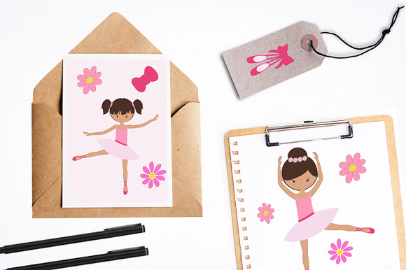 Dancing Ballerinas illustration pack in Illustrations - product preview 3