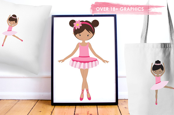 Dancing Ballerinas illustration pack in Illustrations - product preview 4