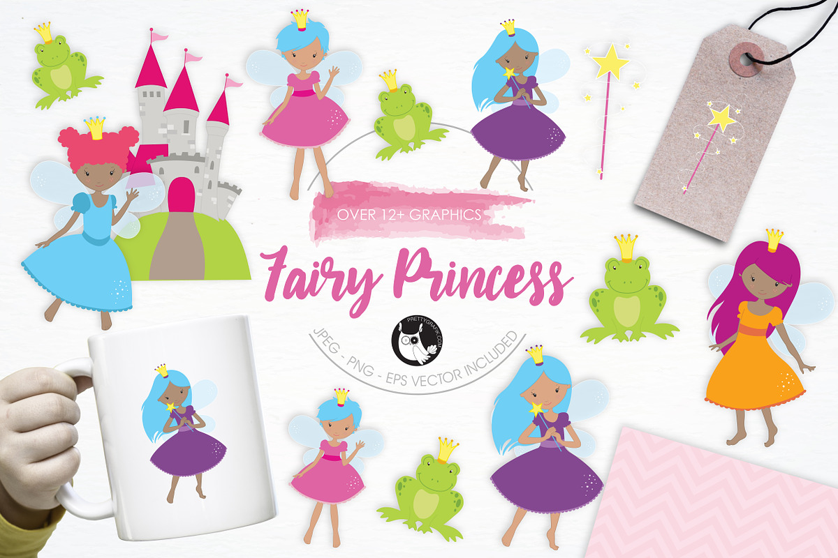 Fairy Princess illustration pack in Illustrations - product preview 8