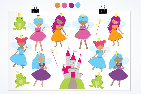 Fairy Princess illustration pack in Illustrations - product preview 1