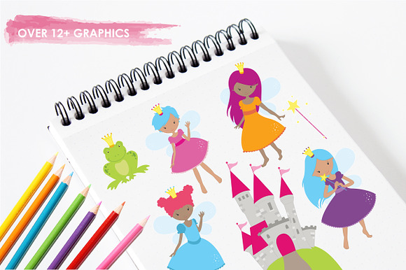 Fairy Princess illustration pack in Illustrations - product preview 2