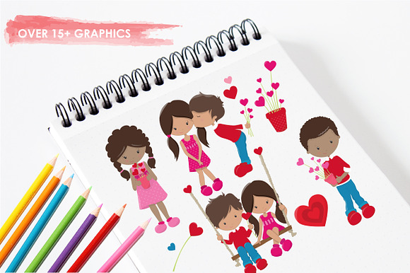 My First Valentine illustration pack in Illustrations - product preview 2