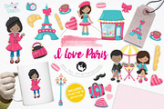I Love Paris illustration pack