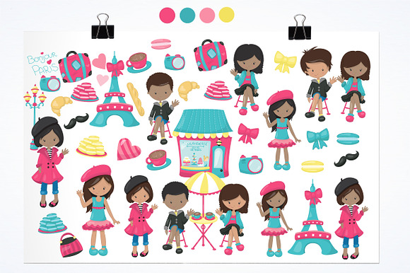 I Love Paris illustration pack in Illustrations - product preview 1