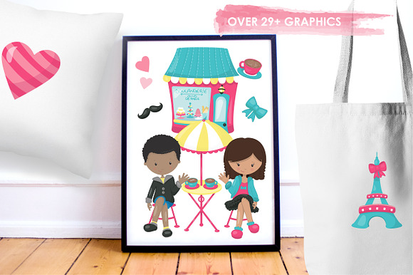 I Love Paris illustration pack in Illustrations - product preview 4