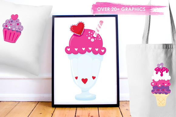 Sweet Valentine illustration pack in Illustrations - product preview 4
