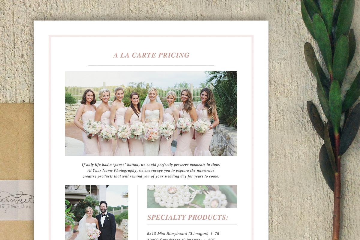 Wedding Pricing Guide Set in Brochure Templates - product preview 8