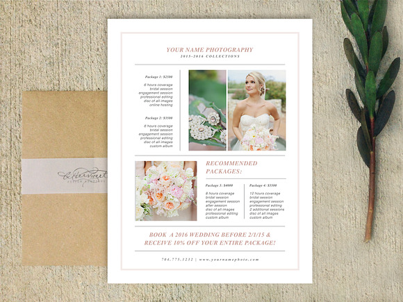Wedding Pricing Guide Set in Brochure Templates - product preview 2