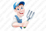 Cartoon Fork Gardener