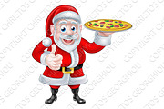 Santa with Pizza