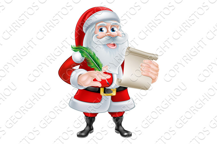 Santa With His List in Objects - product preview 8