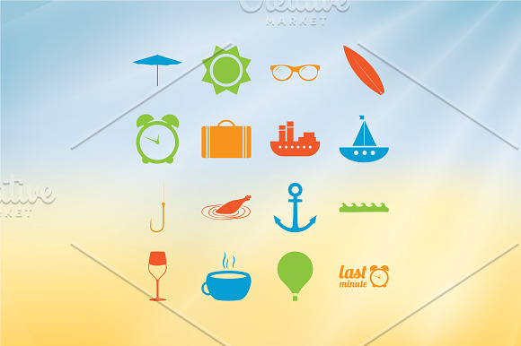 Icon pack - Summer holiday. in Holiday Icons - product preview 2