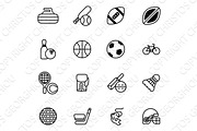 Sports icons set