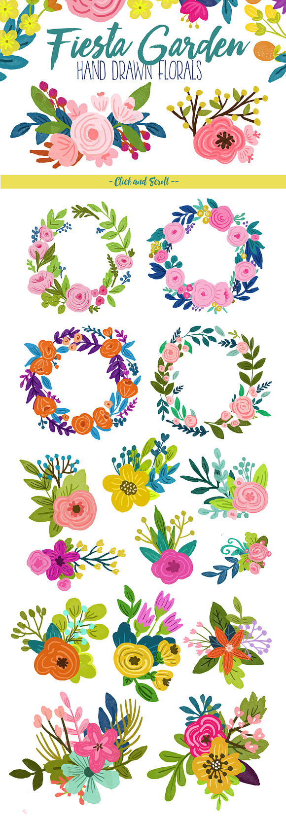Fiesta Garden Illustrations in Illustrations - product preview 1