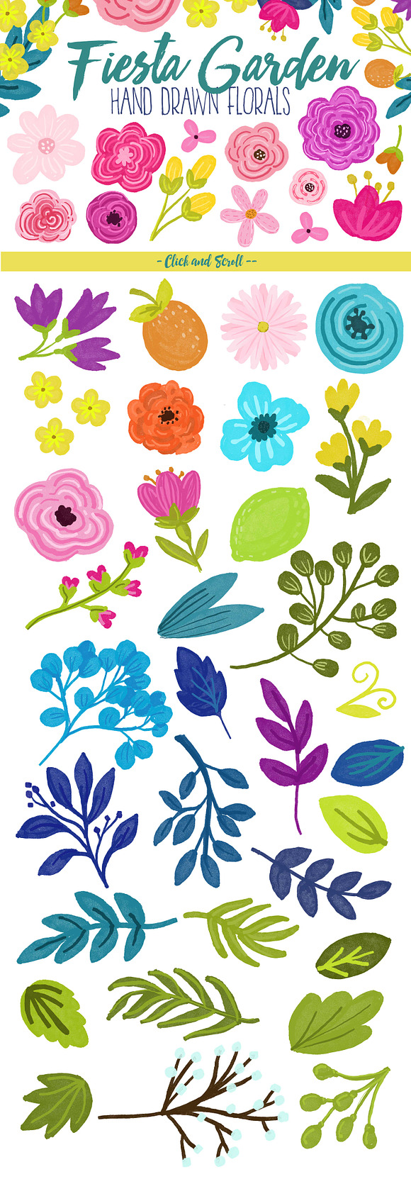 Fiesta Garden Illustrations in Illustrations - product preview 2